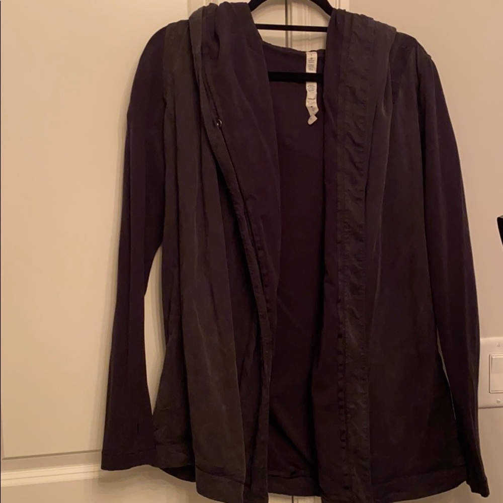 Lululemon Black Cardigan Sweatshirt with Hood